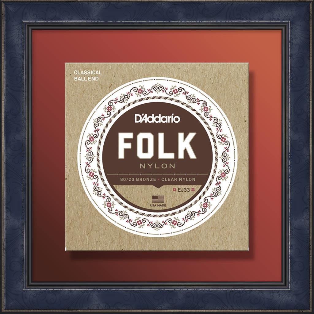 String Set, EJ33 Acoustic Guitar, Folk Bronze-Nylon